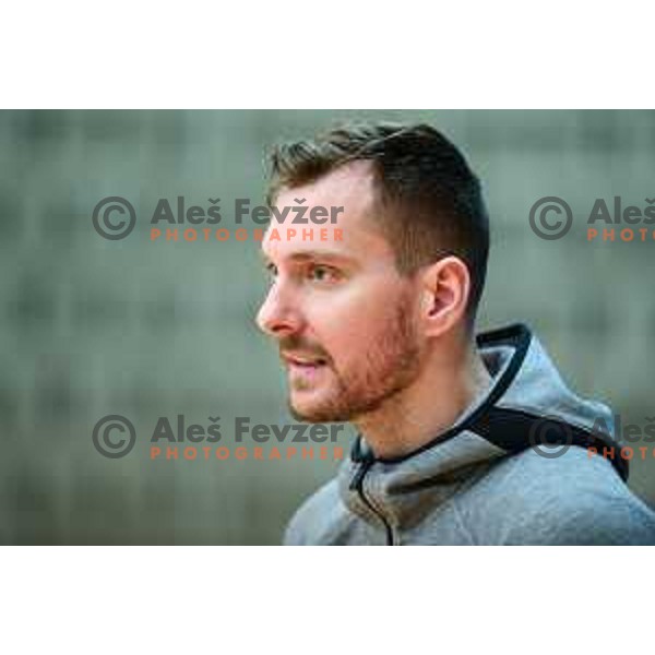 Zoran Dragic of Slovenia National basketball team during practice session in Koper on February 21, 2022