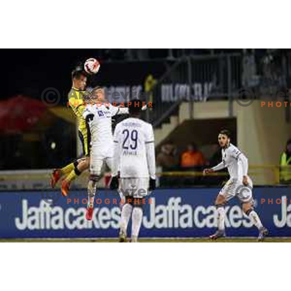 in action during Prva Liga Telemach 2021-2022 football match between Kalcer Radomlje and Maribor in Domzale, Slovenia on February 21, 2022