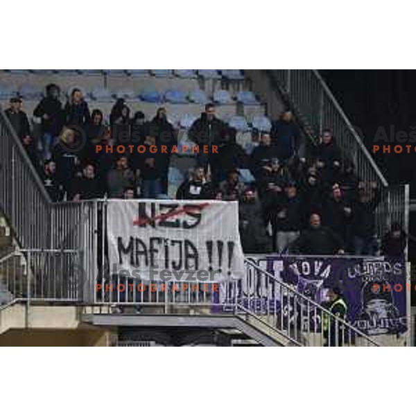 in action during Prva Liga Telemach 2021-2022 football match between Kalcer Radomlje and Maribor in Domzale, Slovenia on February 21, 2022