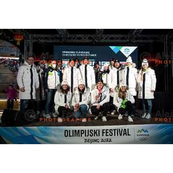 Reception of Slovenia Olympic team in Kranjska Gora, Slovenia on February 22, 2022