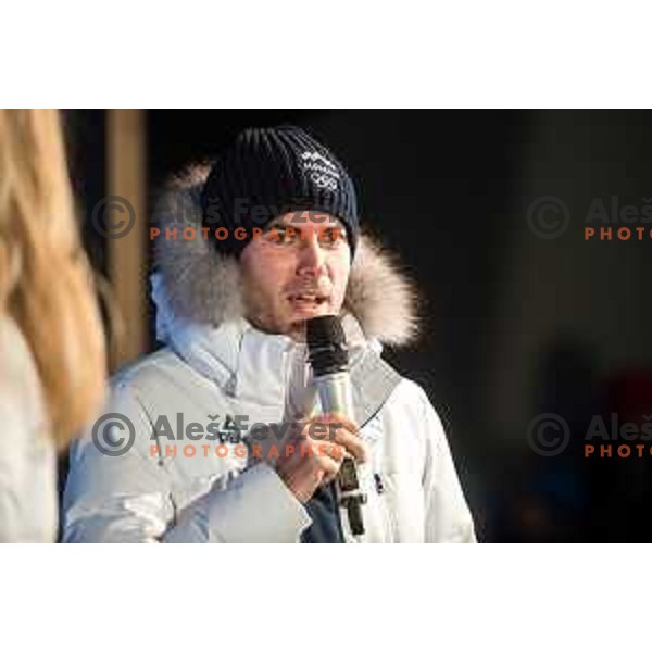 Reception of Slovenia Olympic team in Kranjska Gora, Slovenia on February 22, 2022