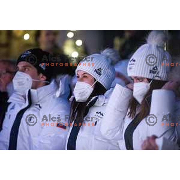 Reception of Slovenia Olympic team in Kranjska Gora, Slovenia on February 22, 2022