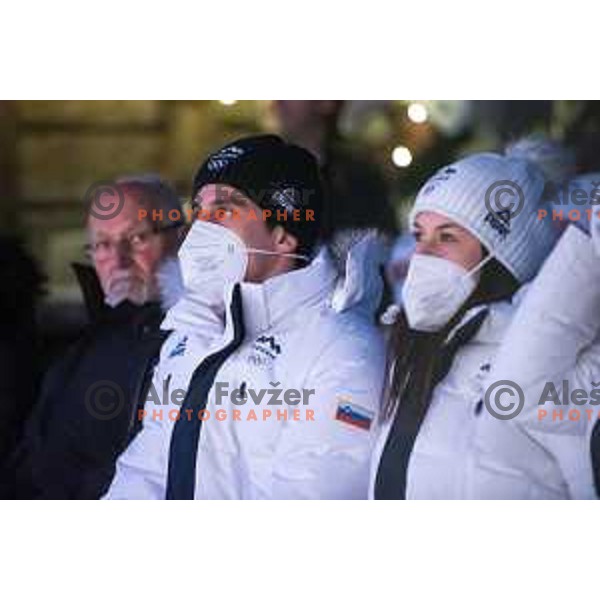 Reception of Slovenia Olympic team in Kranjska Gora, Slovenia on February 22, 2022