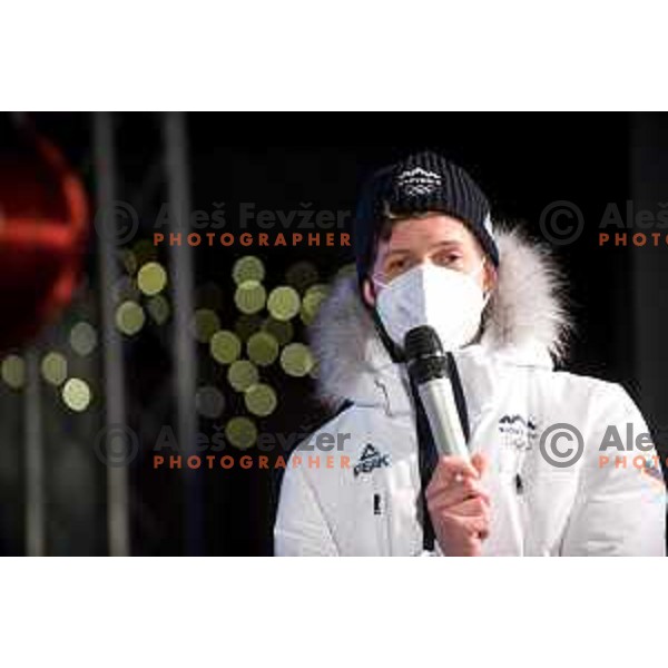 Reception of Slovenia Olympic team in Kranjska Gora, Slovenia on February 22, 2022