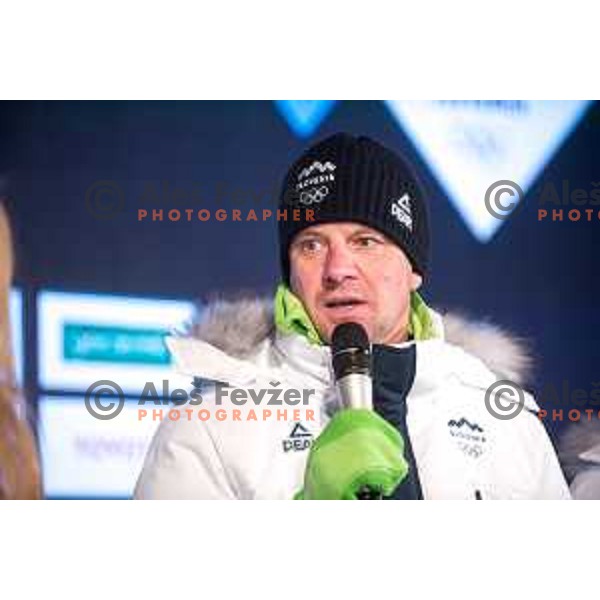 Reception of Slovenia Olympic team in Kranjska Gora, Slovenia on February 22, 2022