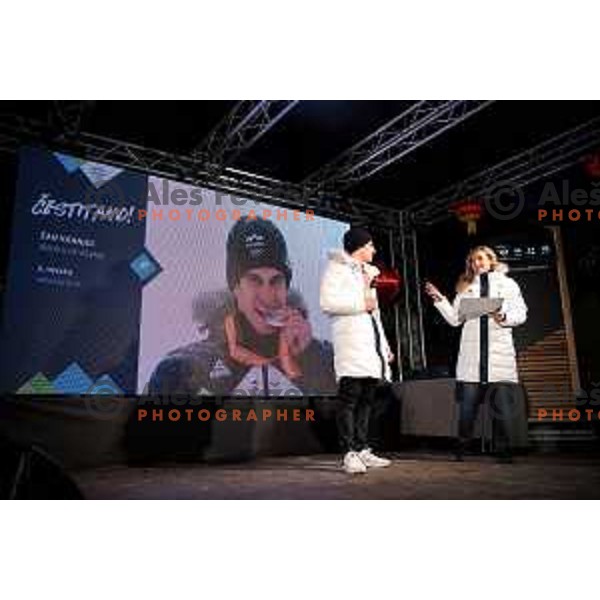 Reception of Slovenia Olympic team in Kranjska Gora, Slovenia on February 22, 2022