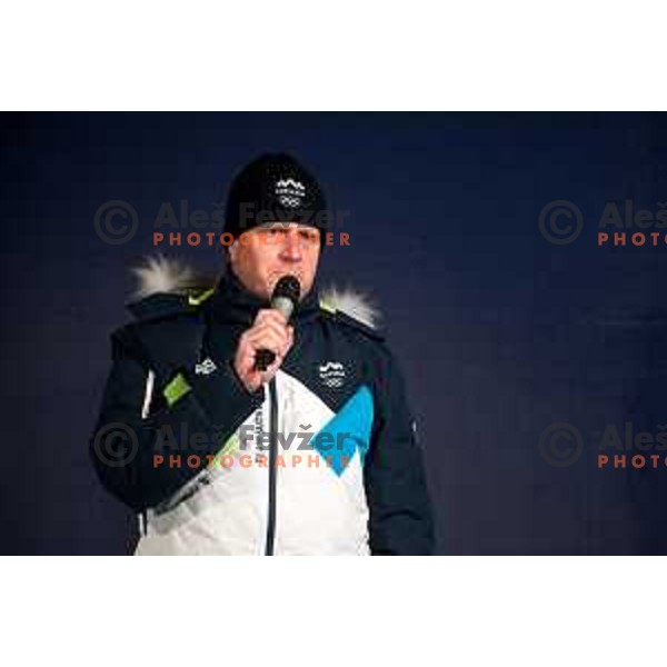 Reception of Slovenia Olympic team in Kranjska Gora, Slovenia on February 22, 2022