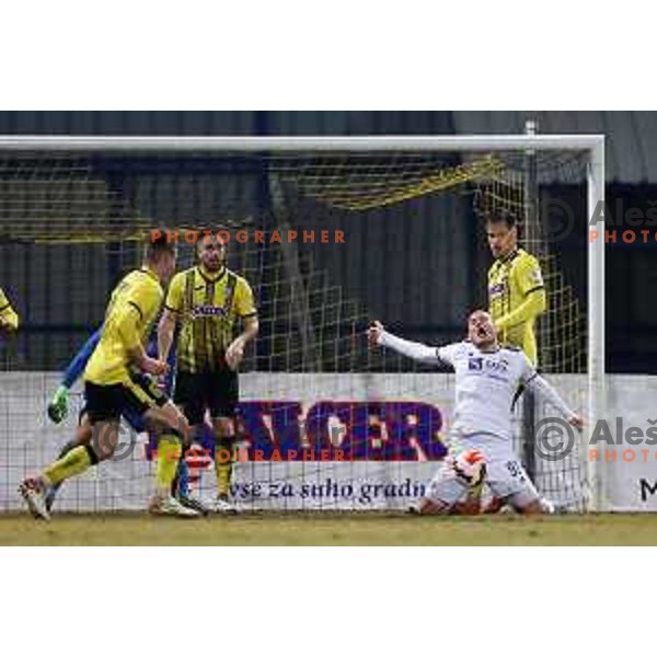 Ognjen Mudrinski during Prva Liga Telemach 2021-2022 football match between Kalcer Radomlje and Maribor in Domzale, Slovenia on February 21, 2022
