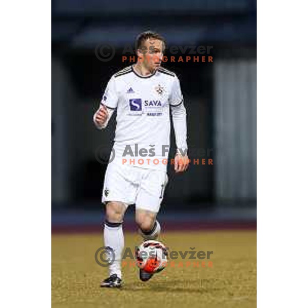Djordje Ivanovic in action during Prva Liga Telemach 2021-2022 football match between Kalcer Radomlje and Maribor in Domzale, Slovenia on February 21, 2022