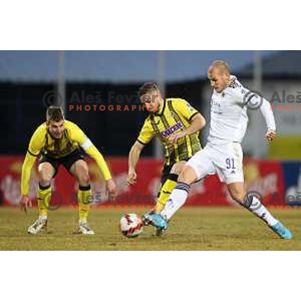 Ognjen Mudrinski during Prva Liga Telemach 2021-2022 football match between Kalcer Radomlje and Maribor in Domzale, Slovenia on February 21, 2022