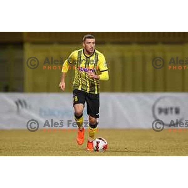 in action during Prva Liga Telemach 2021-2022 football match between Kalcer Radomlje and Maribor in Domzale, Slovenia on February 21, 2022