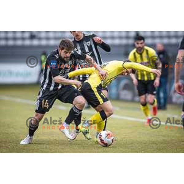 in action during Prva liga Telemach football match between NS Mura and Radomlje in Murska Sobota, Slovenia on February 27, 2022. Photo: Jure Banfi/www.alesfevzer.com