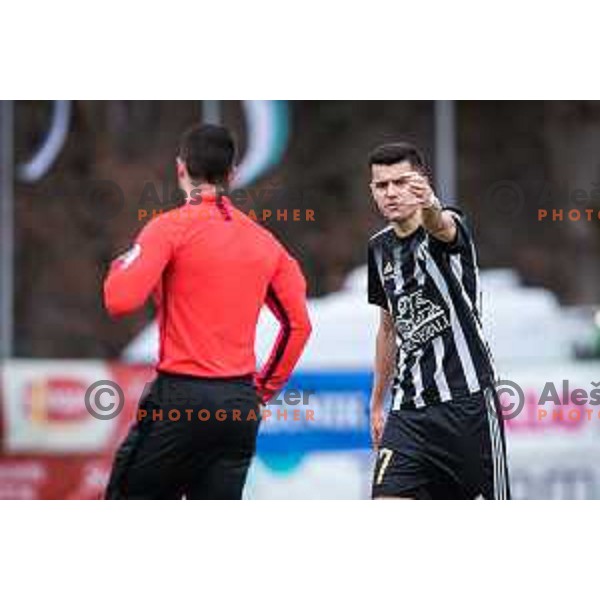 in action during Prva liga Telemach football match between NS Mura and Radomlje in Murska Sobota, Slovenia on February 27, 2022. Photo: Jure Banfi/www.alesfevzer.com