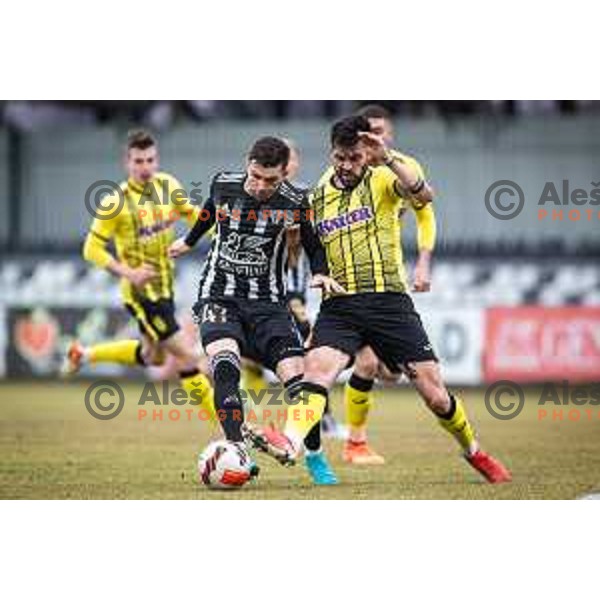 in action during Prva liga Telemach football match between NS Mura and Radomlje in Murska Sobota, Slovenia on February 27, 2022. Photo: Jure Banfi/www.alesfevzer.com