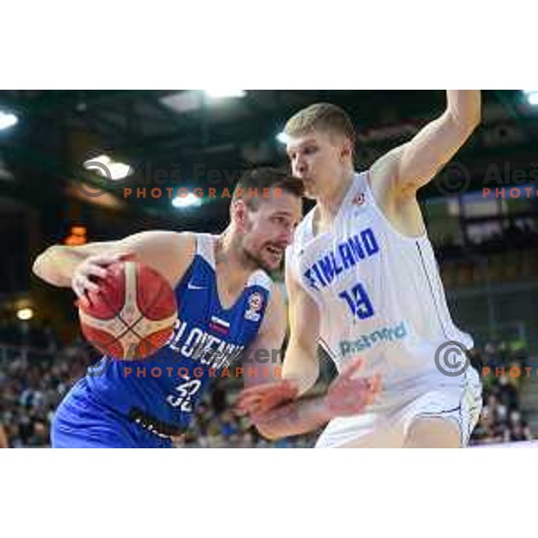 Zoran Dragic in action during World Cup Qualifiers basketball match between Slovenia and Finalnd in Koper, Slovenia on February 28, 2022 