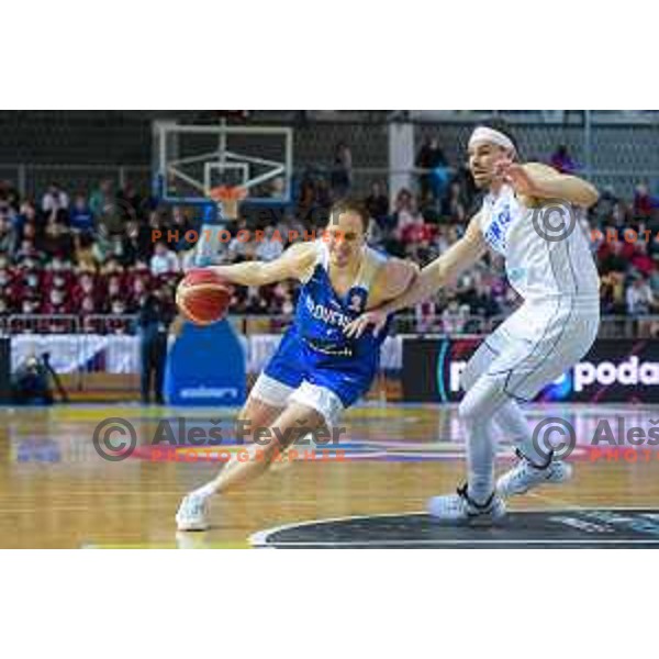 Klemen Prepelic in action during World Cup Qualifiers basketball match between Slovenia and Finalnd in Koper, Slovenia on February 28, 2022 