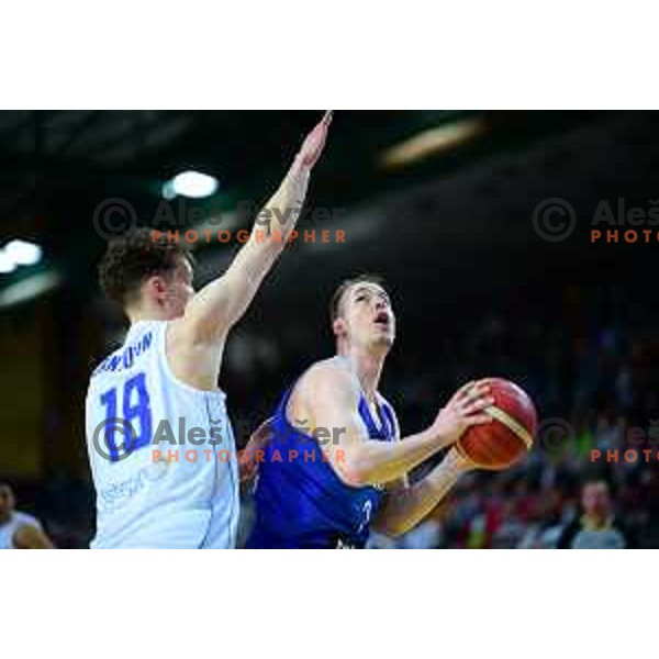 Klemen Prepelic in action during World Cup Qualifiers basketball match between Slovenia and Finalnd in Koper, Slovenia on February 28, 2022 