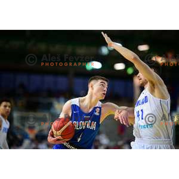 Ziga Samar in action during World Cup Qualifiers basketball match between Slovenia and Finalnd in Koper, Slovenia on February 28, 2022