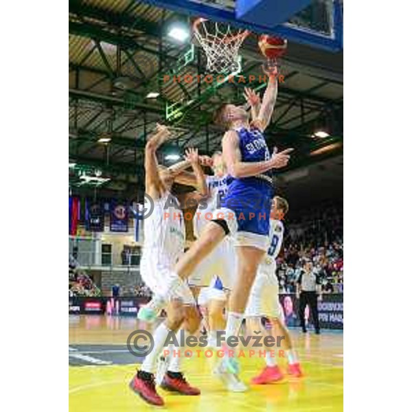 Edo Muric in action during World Cup Qualifiers basketball match between Slovenia and Finalnd in Koper, Slovenia on February 28, 2022 