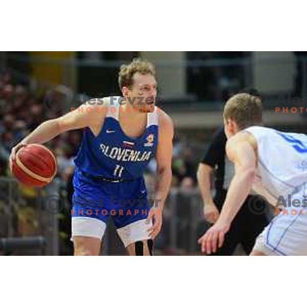 Jaka Blazic in action during World Cup Qualifiers basketball match between Slovenia and Finalnd in Koper, Slovenia on February 28, 2022