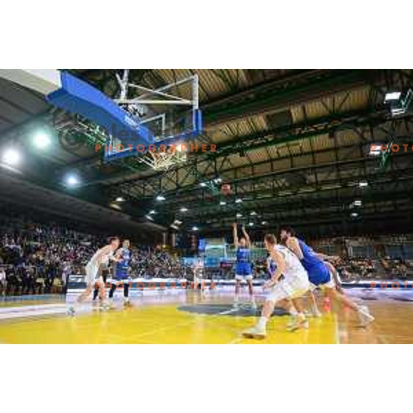 Edo Muric in action during World Cup Qualifiers basketball match between Slovenia and Finalnd in Koper, Slovenia on February 28, 2022 