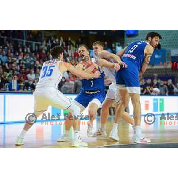 in action during World Cup Qualifiers basketball match between Slovenia and Finalnd in Koper, Slovenia on February 28, 2022