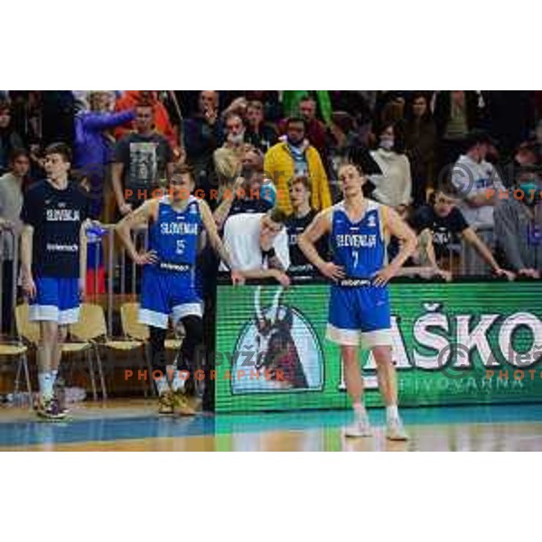 Klemen Prepelic in action during World Cup Qualifiers basketball match between Slovenia and Finalnd in Koper, Slovenia on February 28, 2022 