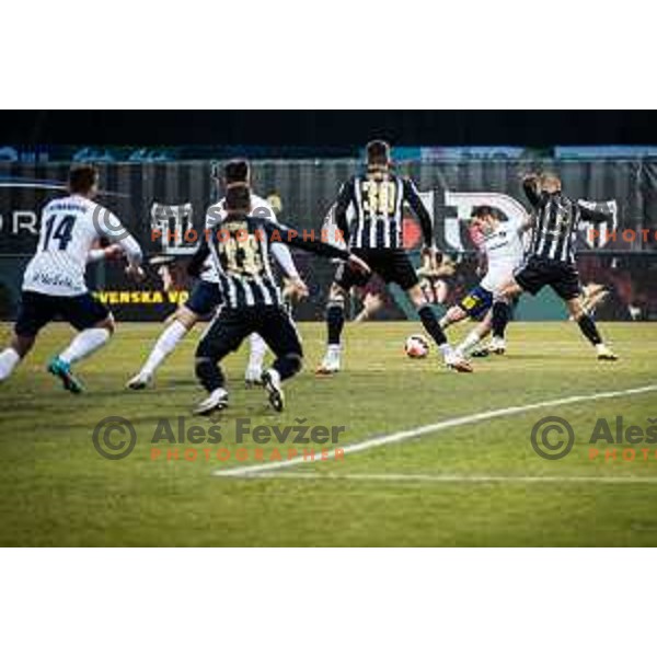 Tamar Svetlin in action during Prva liga Telemach football match between NS Mura and Celje in Fazanerija, Murska Sobota, Slovenia on March 2, 2022. Photo: Jure Banfi/www.alesfevzer.com