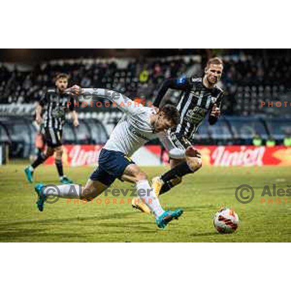 in action during Prva liga Telemach football match between NS Mura and Celje in Fazanerija, Murska Sobota, Slovenia on March 2, 2022. Photo: Jure Banfi/www.alesfevzer.com