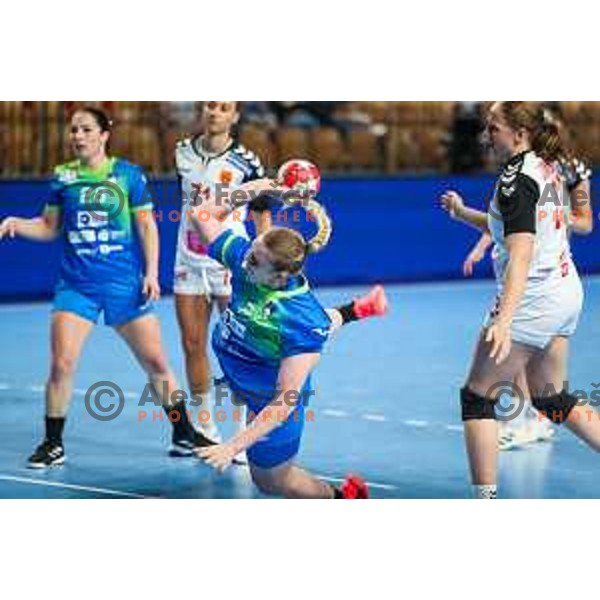 Klemencic Valentina Tina in action during Slovenia-North Macedonia, EURO Cup Women 2022 Group phase in Celje, Slovenia on March 3, 2022