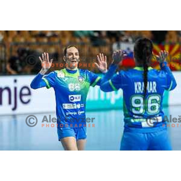 in action during Slovenia-North Macedonia, EURO Cup Women 2022 Group phase in Celje, Slovenia on March 3, 2022