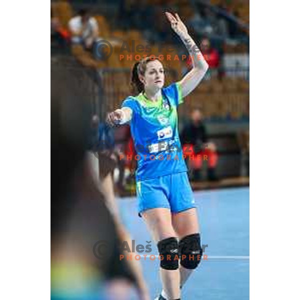Ana Gros in action during Slovenia-North Macedonia, EURO Cup Women 2022 Group phase in Celje, Slovenia on March 3, 2022