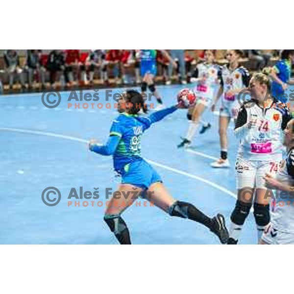 in action during Slovenia-North Macedonia, EURO Cup Women 2022 Group phase in Celje, Slovenia on March 3, 2022