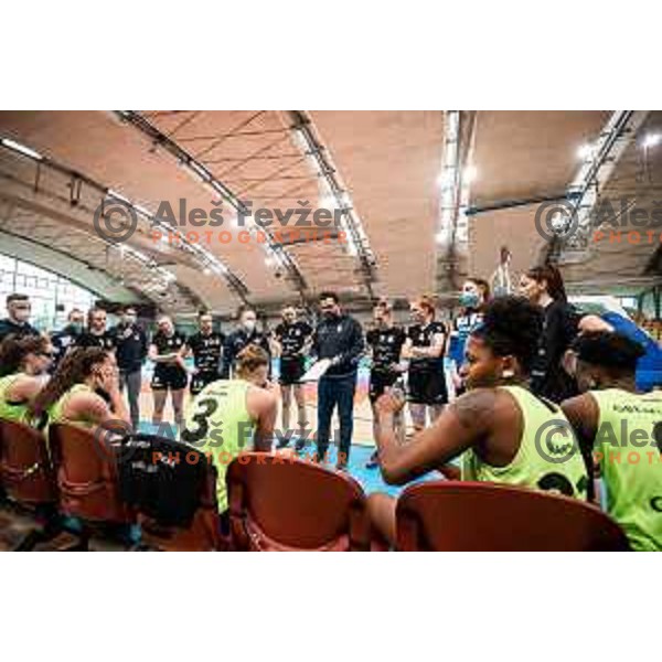in action during Slovenian Cup semi-final basketball match between Cinkarna Celje and Grosuplje in Dvorana Lukna, Maribor, Slovenia on March 5, 2022. Photo: Jure Banfi/www.alesfevzer.com