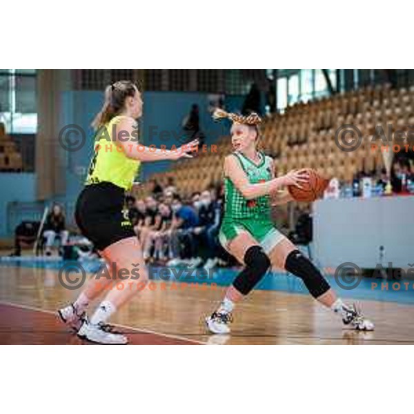 in action during Slovenian Cup semi-final basketball match between Cinkarna Celje and Grosuplje in Dvorana Lukna, Maribor, Slovenia on March 5, 2022. Photo: Jure Banfi/www.alesfevzer.com