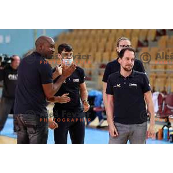 Gasper Sluga, head coach of Triglav during Final of Slovenian Women’s Cup between Cinkarna Celje and Triglav in Maribor , Slovenia on March 6, 2022