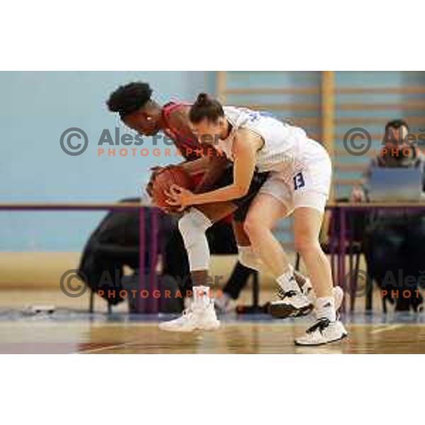 Manca Vrecer of Triglav in action during Final of Slovenian Women’s Cup between Cinkarna Celje and Triglav in Maribor , Slovenia on March 6, 2022