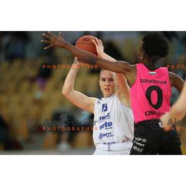 Manca Vrecer of Triglav in action during Final of Slovenian Women’s Cup between Cinkarna Celje and Triglav in Maribor , Slovenia on March 6, 2022