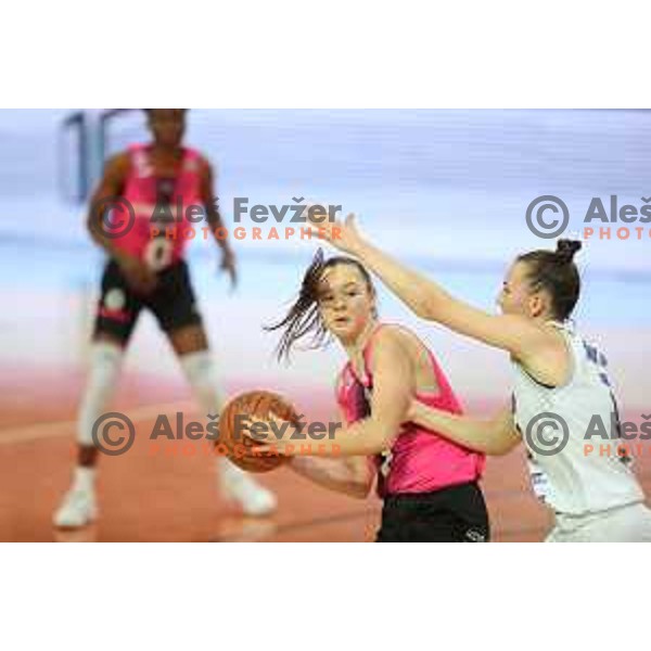 Lea Bartelme in action during Final of Slovenian Women’s Cup between Cinkarna Celje and Triglav in Maribor , Slovenia on March 6, 2022
