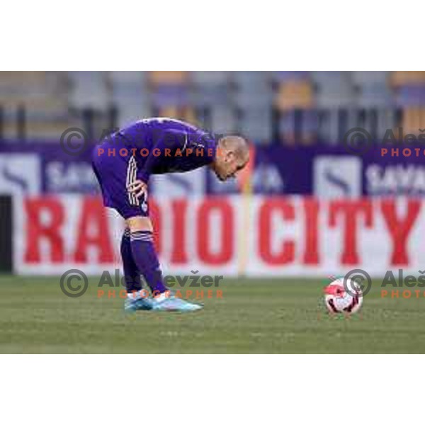 Ognjen Mudrinski in action during Prva Liga Telemach 2021-2022 football match between Maribor and Bravo in Maribor, Slovenia on March 6, 2022