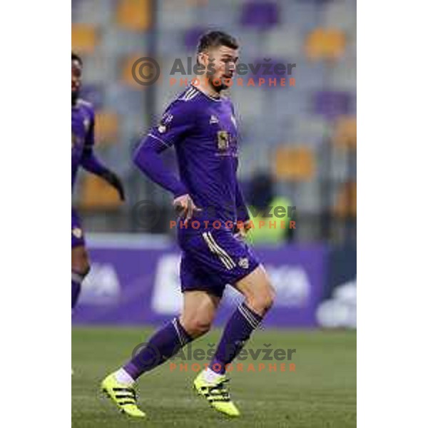 Rok Kronaveter in action during Prva Liga Telemach 2021-2022 football match between Maribor and Bravo in Maribor , Slovenia on March 6, 2022 