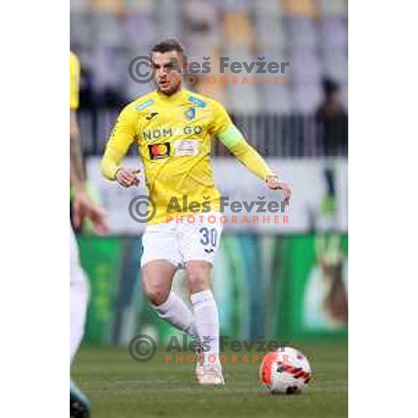 Almin Kurtovic in action during Prva Liga Telemach 2021-2022 football match between Maribor and Bravo in Maribor, Slovenia on March 6, 2022