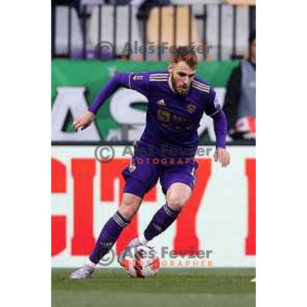 Danijel Sturm in action during Prva Liga Telemach 2021-2022 football match between Maribor and Bravo in Maribor , Slovenia on March 6, 2022