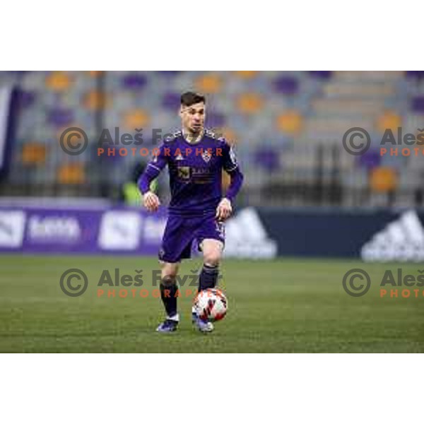 Gregor Sikosek in action during Prva Liga Telemach 2021-2022 football match between Maribor and Bravo in Maribor , Slovenia on March 6, 2022 