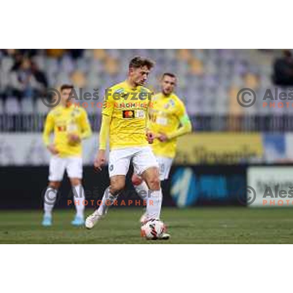 In action during Prva Liga Telemach 2021-2022 football match between Maribor and Bravo in Maribor , Slovenia on March 6, 2022
