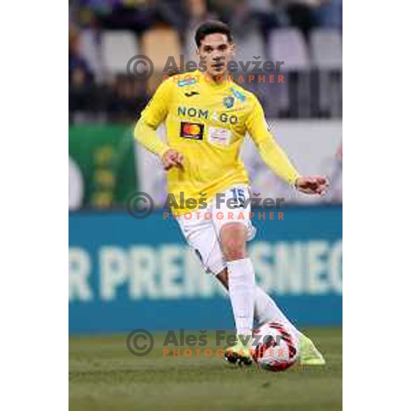 Matija Burin in action during Prva Liga Telemach 2021-2022 football match between Maribor and Bravo in Maribor , Slovenia on March 6, 2022