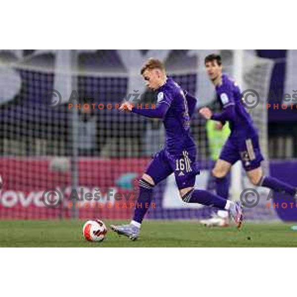 Aljaz Antolin in action during Prva Liga Telemach 2021-2022 football match between Maribor and Bravo in Maribor , Slovenia on March 6, 2022