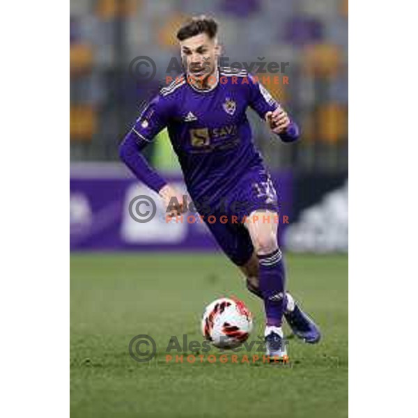 Gregor Sikosek in action during Prva Liga Telemach 2021-2022 football match between Maribor and Bravo in Maribor , Slovenia on March 6, 2022 