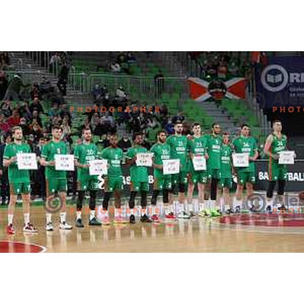 Of Cedevita Olimpija in action during 7days EuroCup regular season basketball match between Cedevita Olimpija and Buducnost Vol in Stozice, Arena, Ljubljana, Slovenia on March 8, 2022