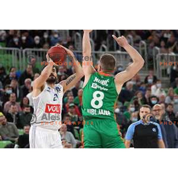 Of Cedevita Olimpija in action during 7days EuroCup regular season basketball match between Cedevita Olimpija and Buducnost Vol in Stozice, Arena, Ljubljana, Slovenia on March 8, 2022